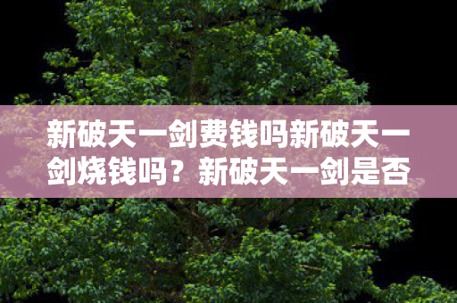 新破天一剑费钱吗新破天一剑烧钱吗图片