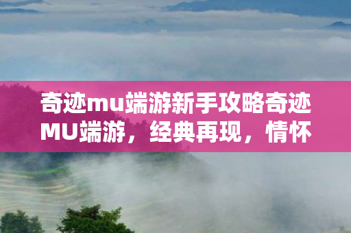 奇迹mu端游新手攻略奇迹MU端游图片