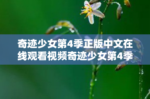 奇迹少女第4季正版中文在线观看视频奇迹少女第4季正版中文在线观看图片