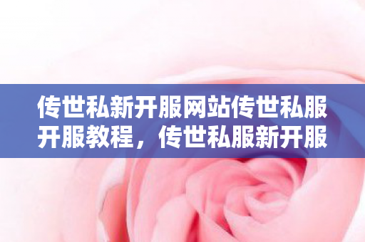 传世私新开服网站传世私服开服教程图片