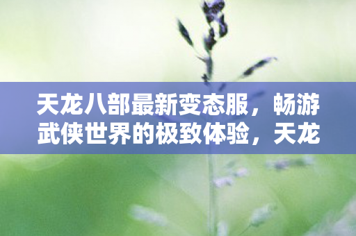 畅游武侠世界的极致体验图片