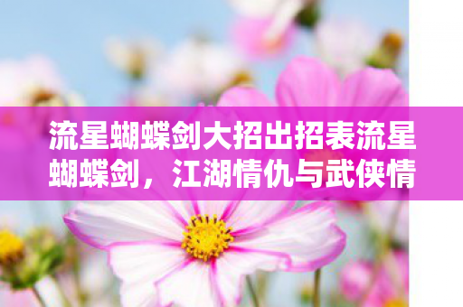 流星蝴蝶剑大招出招表流星蝴蝶剑图片
