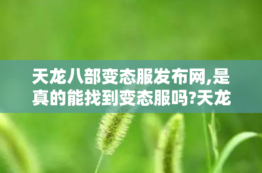 天龙八部变态服发布网带你走进武侠新世界图片