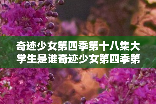 奇迹少女第四季第十八集大学生是谁奇迹少女第四季第十八集大学生图片