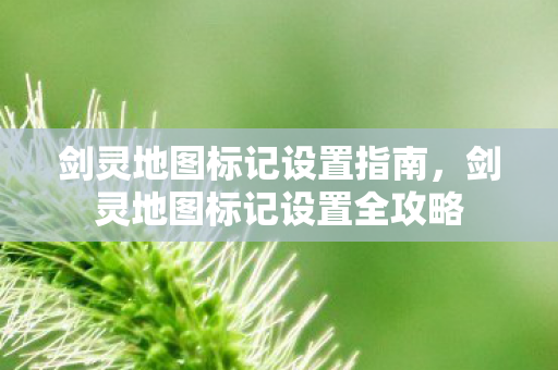 剑灵地图标记设置全攻略图片
