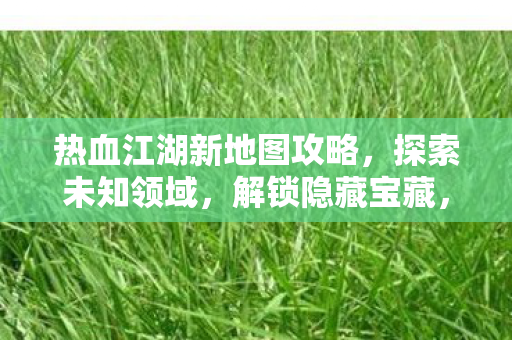 热血江湖新地图探索攻略图片
