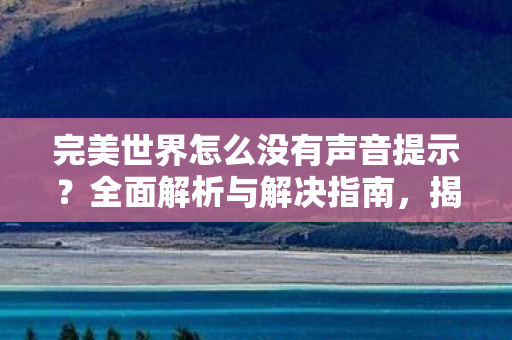 完美世界怎么没有声音提示图片