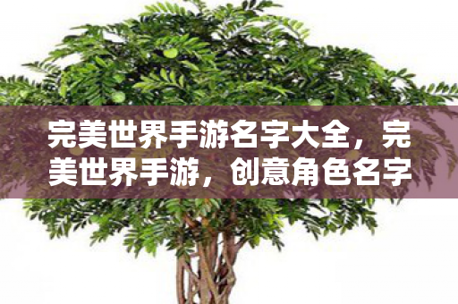 完美世界手游名字大全图片