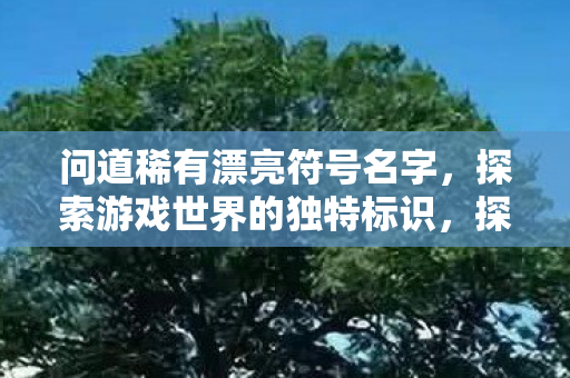问道稀有漂亮符号名字,探索游戏世界的独特标识,探索游戏世界的独特标识,稀有漂亮符号名字 问道稀有漂亮符号名字,探索游戏世界的独特标识,探索游戏世界的独特标识,稀有漂亮符号名字