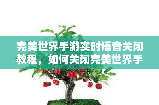 如何关闭完美世界手游实时语音功能图片