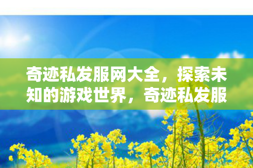 解锁未知游戏世界的神秘大门图片