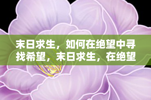 末日求生,如何在绝望中寻找希望,末日求生,在绝望中寻觅希望之光 末日求生,如何在绝望中寻找希望,末日求生,在绝望中寻觅希望之光