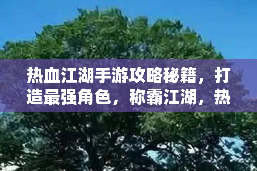热血江湖手游攻略秘籍，打造最强角色，称霸江湖，热血江湖手游，打造最强角色，称霸江湖的攻略秘籍