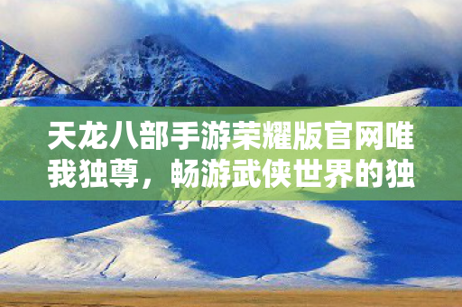 天龙八部手游荣耀版官网唯我独尊图片