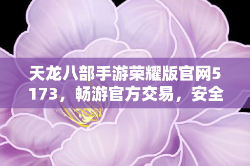 天龙八部手游荣耀版5173官方交易图片