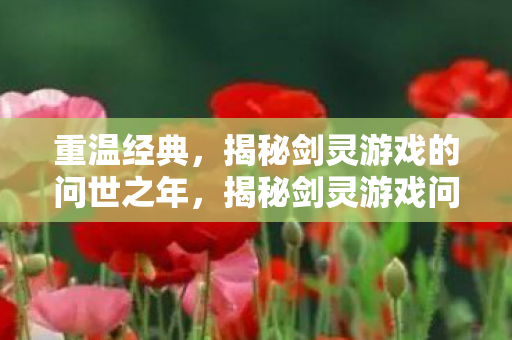 揭秘剑灵游戏的问世之年图片