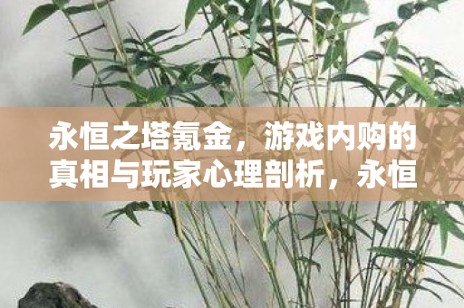 永恒之塔氪金背后的游戏内购真相与玩家心理剖析图片