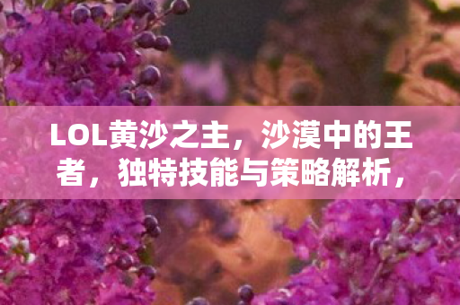 独特技能与策略解析图片