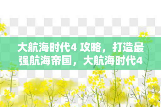 打造最强航海帝国攻略图片