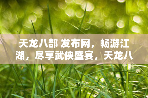 尽享武侠盛宴发布网图片