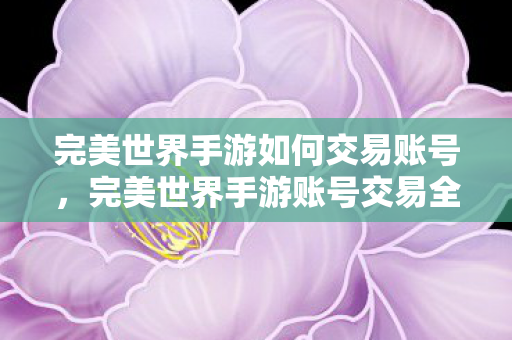 完美世界手游账号交易全攻略图片