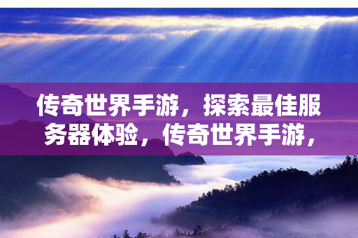 探索最佳服务器体验图片