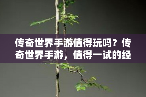 传奇世界手游值得玩吗图片