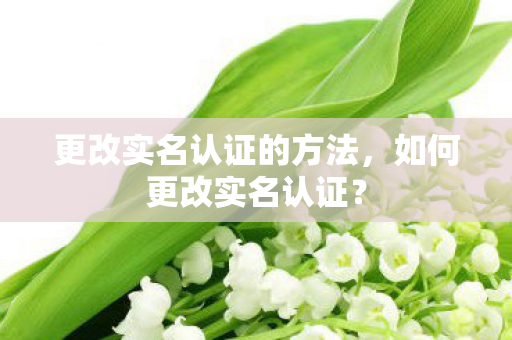 更改实名认证的方法图片