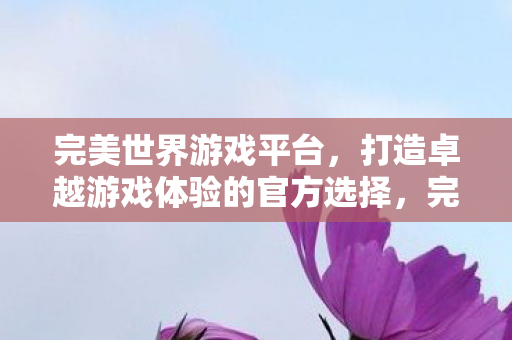 打造卓越游戏体验的官方选择图片