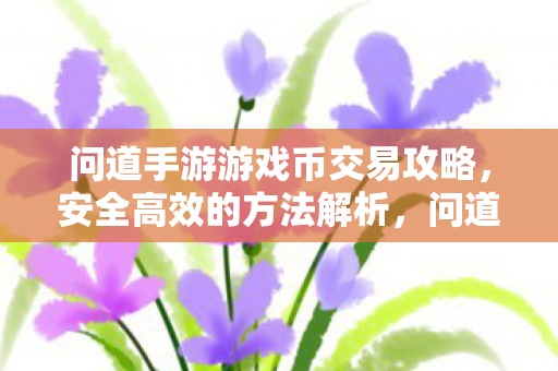 问道手游游戏币交易攻略,安全高效的方法解析,问道手游游戏币交易安全高效攻略 问道手游游戏币交易攻略,安全高效的方法解析,问道手游游戏币交易安全高效攻略