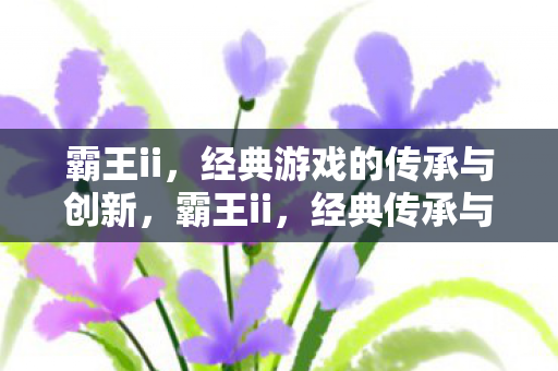 经典游戏的传承与创新图片