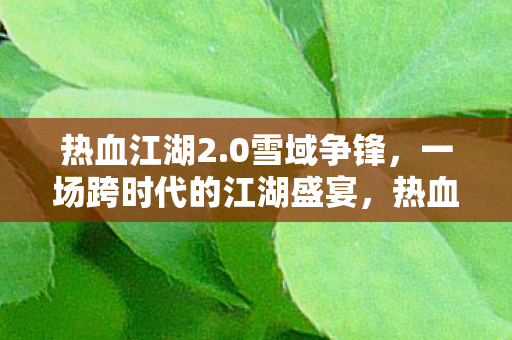 热血江湖2.0雪域争锋,一场跨时代的江湖盛宴,热血江湖2.0雪域争锋,跨时代江湖盛宴震撼来袭 热血江湖2.0雪域争锋,一场跨时代的江湖盛宴,热血江湖2.0雪域争锋,跨时代江湖盛宴震撼来袭