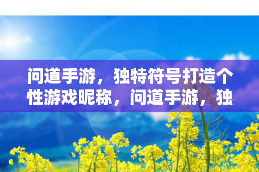 问道手游,独特符号打造个性游戏昵称,问道手游,独特符号打造个性游戏昵称 问道手游,独特符号打造个性游戏昵称,问道手游,独特符号打造个性游戏昵称