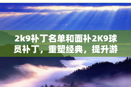 2k9补丁名单和面补2K9球员补丁，重塑经典，提升游戏体验，重塑经典，提升游戏体验，2K9补丁名单和面补2K9球员补丁来袭