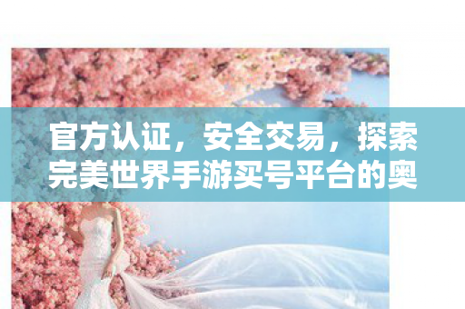 探索完美世界手游买号平台的奥秘图片