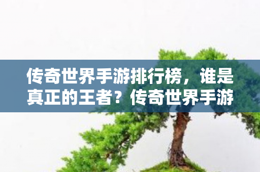 传奇世界手游排行榜图片