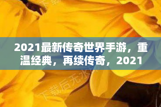 2021最新传奇世界手游图片
