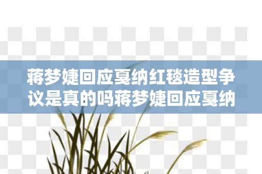 蒋梦婕回应戛纳红毯造型争议是真的吗蒋梦婕回应戛纳红毯造型争议图片