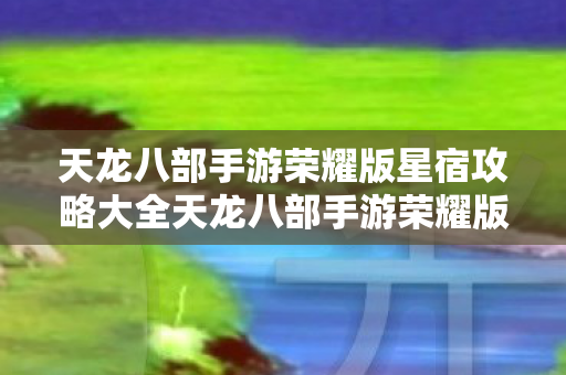 天龙八部手游荣耀版星宿攻略大全天龙八部手游荣耀版星宿攻略图片